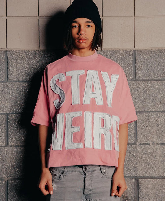 "Stay Weird" Shirt Pink